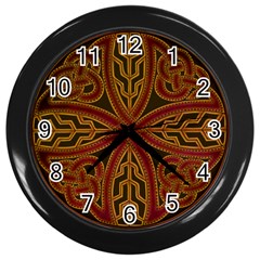 Celtic Spiritual Pattern Art Wall Clock (black) by Pakrebo