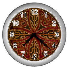 Celtic Spiritual Pattern Art Wall Clock (silver) by Pakrebo