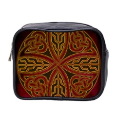 Celtic Spiritual Pattern Art Mini Toiletries Bag (two Sides) by Pakrebo