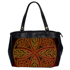 Celtic Spiritual Pattern Art Oversize Office Handbag (2 Sides) by Pakrebo