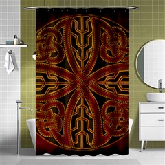 Celtic Spiritual Pattern Art Shower Curtain 48  X 72  (small)  by Pakrebo