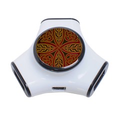 Celtic Spiritual Pattern Art 3-port Usb Hub by Pakrebo