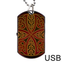 Celtic Spiritual Pattern Art Dog Tag Usb Flash (one Side) by Pakrebo