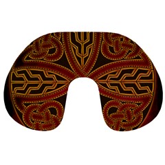 Celtic Spiritual Pattern Art Travel Neck Pillow by Pakrebo