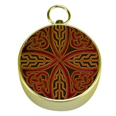 Celtic Spiritual Pattern Art Gold Compasses by Pakrebo