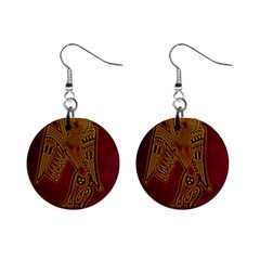 Celtic Spiritual Pattern Art Mini Button Earrings by Pakrebo