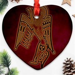 Celtic Spiritual Pattern Art Heart Ornament (two Sides) by Pakrebo