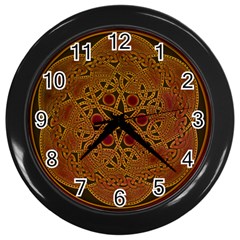 Celtic Spiritual Pattern Art Wall Clock (black) by Pakrebo