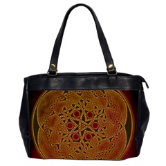 Celtic Spiritual Pattern Art Oversize Office Handbag (2 Sides) by Pakrebo