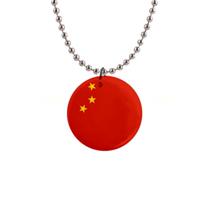 China Flag 1  Button Necklace