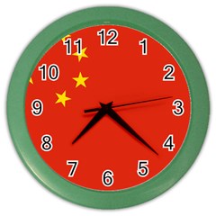 China Flag Color Wall Clock