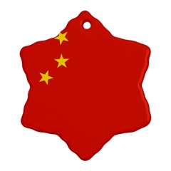 China Flag Snowflake Ornament (two Sides)