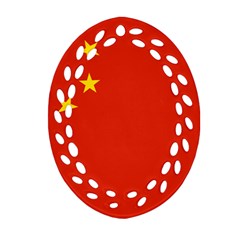 China Flag Ornament (oval Filigree)