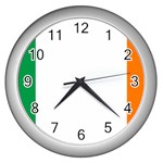 Ireland Flag Irish Flag Wall Clock (Silver) Front