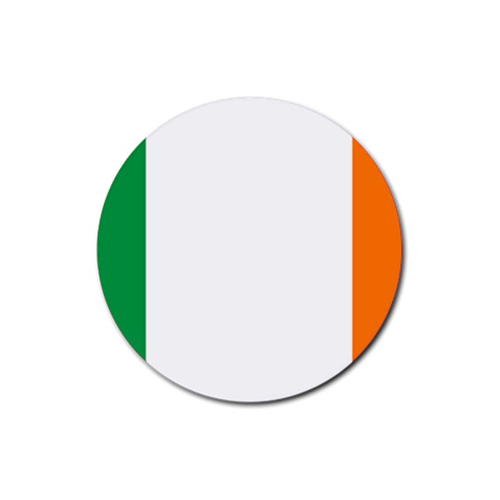 Ireland Flag Irish Flag Rubber Round Coaster (4 pack) 