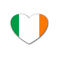 Ireland Flag Irish Flag Rubber Coaster (heart)  by FlagGallery