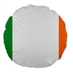 Ireland Flag Irish Flag Large 18  Premium Round Cushions by FlagGallery