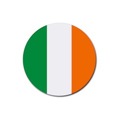 Flag Of Ireland Irish Flag Rubber Round Coaster (4 Pack)  by FlagGallery