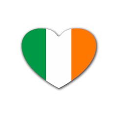 Flag Of Ireland Irish Flag Rubber Coaster (heart)  by FlagGallery