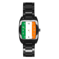 Flag Of Ireland Irish Flag Stainless Steel Barrel Watch by FlagGallery