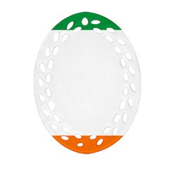 Flag of Ireland Irish Flag Oval Filigree Ornament (Two Sides)