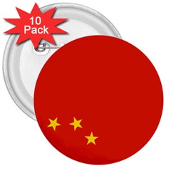 Chinese Flag Flag Of China 3  Buttons (10 Pack) 