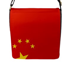 Chinese Flag Flag Of China Flap Closure Messenger Bag (l)