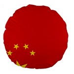 Chinese flag Flag of China Large 18  Premium Flano Round Cushions Front