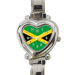 Jamaica Flag Heart Italian Charm Watch by FlagGallery