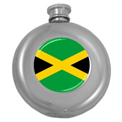 Jamaica Flag Round Hip Flask (5 Oz) by FlagGallery