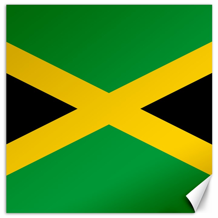 Jamaica flag Canvas 12  x 12 