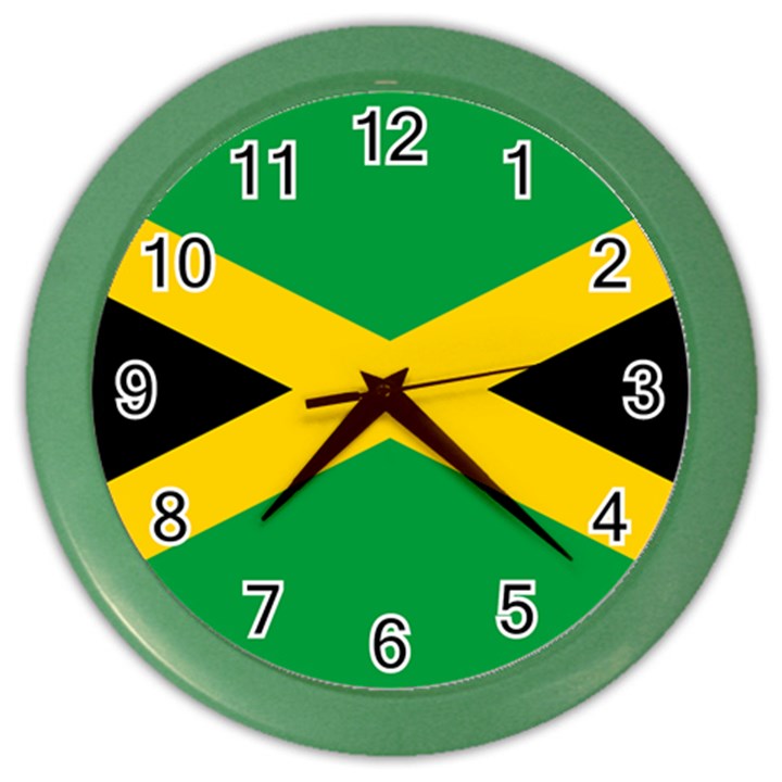 Jamaica flag Color Wall Clock