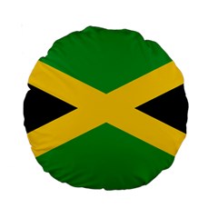 Jamaica Flag Standard 15  Premium Round Cushions by FlagGallery