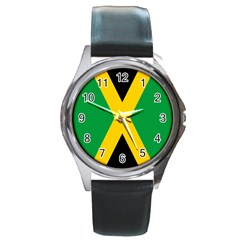 Jamaica Flag Round Metal Watch by FlagGallery