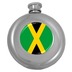 Jamaica Flag Round Hip Flask (5 Oz) by FlagGallery