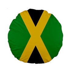 Jamaica Flag Standard 15  Premium Round Cushions by FlagGallery