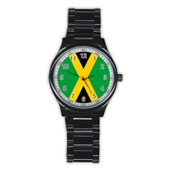 Jamaica Flag Stainless Steel Round Watch by FlagGallery