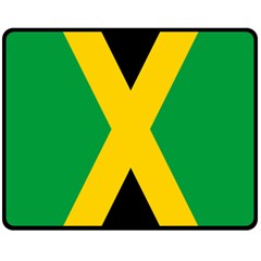 Jamaica Flag Double Sided Fleece Blanket (medium)  by FlagGallery