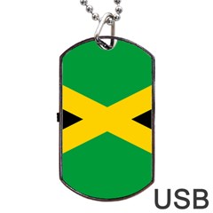 Jamaica Flag Dog Tag Usb Flash (two Sides) by FlagGallery