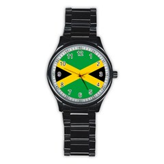 Jamaica Flag Stainless Steel Round Watch by FlagGallery