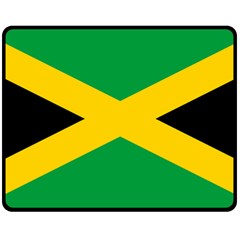 Jamaica Flag Double Sided Fleece Blanket (medium)  by FlagGallery