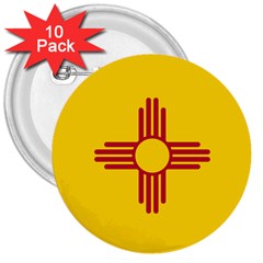 New Mexico Flag 3  Buttons (10 Pack)  by FlagGallery