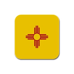 New Mexico Flag Rubber Square Coaster (4 Pack)  by FlagGallery