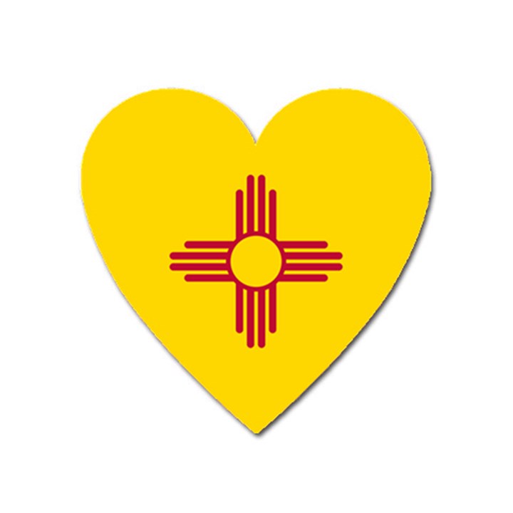 New Mexico Flag Heart Magnet