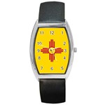 New Mexico Flag Barrel Style Metal Watch Front