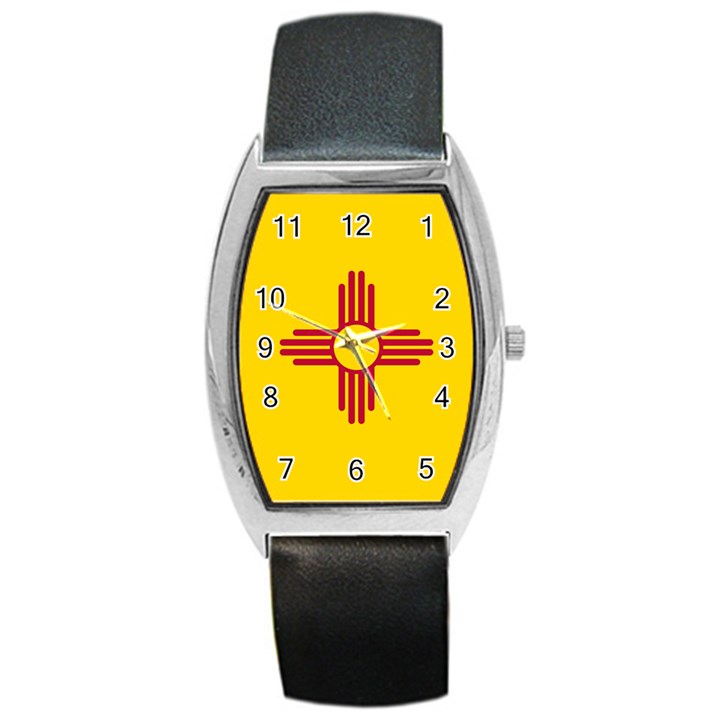 New Mexico Flag Barrel Style Metal Watch