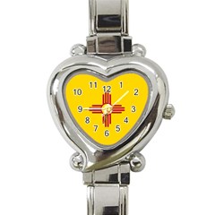 New Mexico Flag Heart Italian Charm Watch by FlagGallery