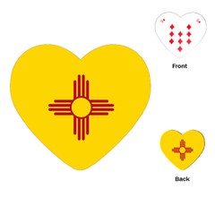 New Mexico Flag Playing Cards Single Design (heart) by FlagGallery