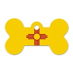 New Mexico Flag Dog Tag Bone (Two Sides) Front