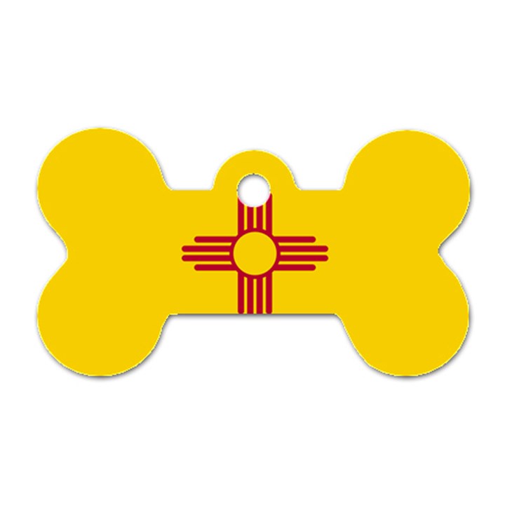 New Mexico Flag Dog Tag Bone (Two Sides)